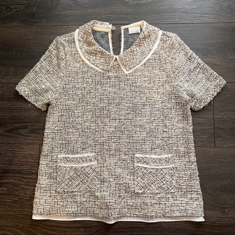 Anthropologie Tweed Top